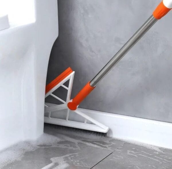 2 in 1 Window Wiper with Folding Brush Multifunction Scraping Silicone Broom Sweeper Dust and Debris from Various Floor Surfaces Crystal-Clear Windows (1-Set) - Image 3