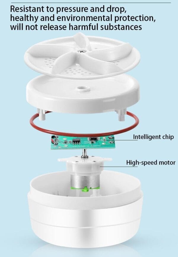 Portable Mini Turbo Washer, Portable washer machine, Mini washing machine portable washer for Underwear, Baby Clothes, or Small Items, for Apartments, Camping, Travel - Image 8