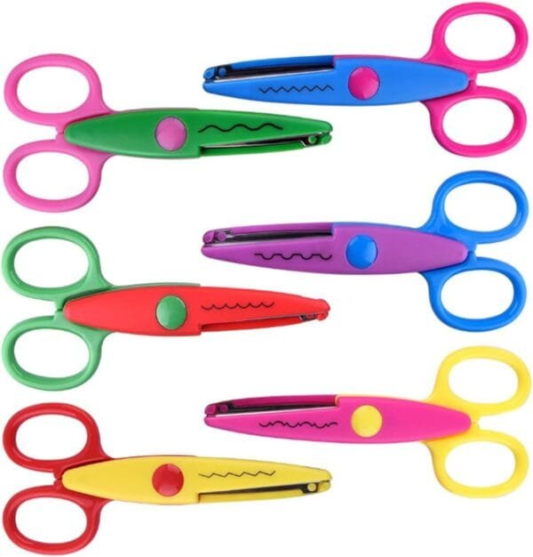 Craft Scissors Set 6 PCS Colorful Pattern Design Paper Edger Scissors Serrated Scissors for Kids, Students, Teachers, DIY Photos, Crafts, Art Projects, Scrapbooking - Image 7