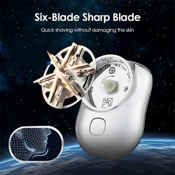 Portable Shaver, Wireless Mini Electric Shaver, Rechargeable Razor, Compact Pocket Size Shaver for Men, Easy One-Button Use Suitable for Home Travel and Gifts - Image 5