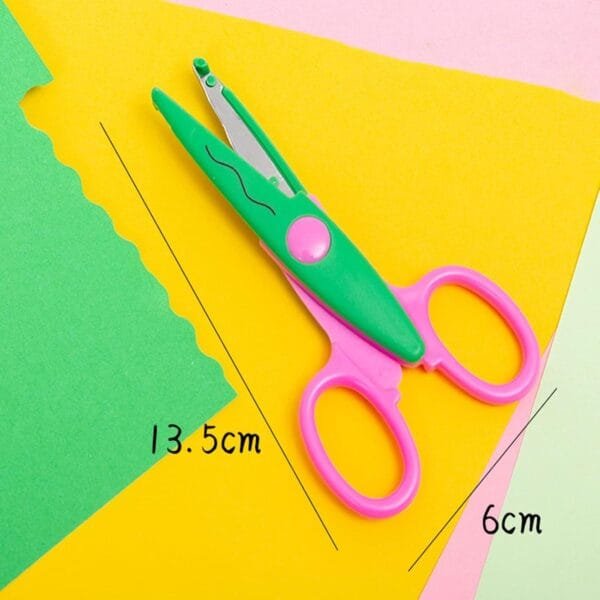 Craft Scissors Set 6 PCS Colorful Pattern Design Paper Edger Scissors Serrated Scissors for Kids, Students, Teachers, DIY Photos, Crafts, Art Projects, Scrapbooking - Image 2