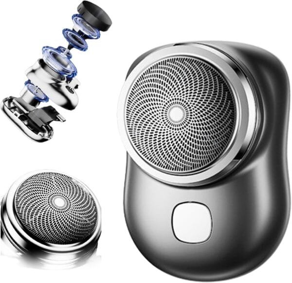 Portable Shaver, Wireless Mini Electric Shaver, Rechargeable Razor, Compact Pocket Size Shaver for Men, Easy One-Button Use Suitable for Home Travel and Gifts
