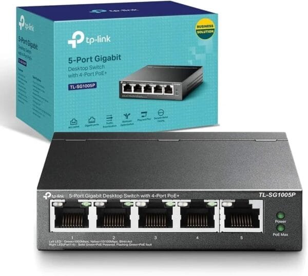 TP-Link LS105GP 5 Port Gigabit PoE Switch - Image 7