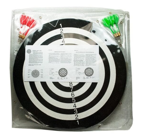 Double Sided Wall Dart Board Game with 6 Darts 16 inch - Image 3