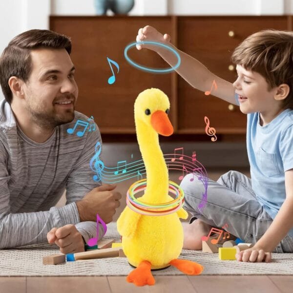 Toss Ring Game, Carnival treatmants Game, Electronic Duck Ring Game, Throwing Ring Toy, Cute Animal USB Rechargeable Duck Ring Toy for Home, Party, Garden, Yard Fun - Image 5
