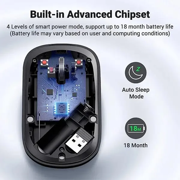 UGREEN Slim Silent Wireless Mouse 4000 DPI 90372 - Image 5