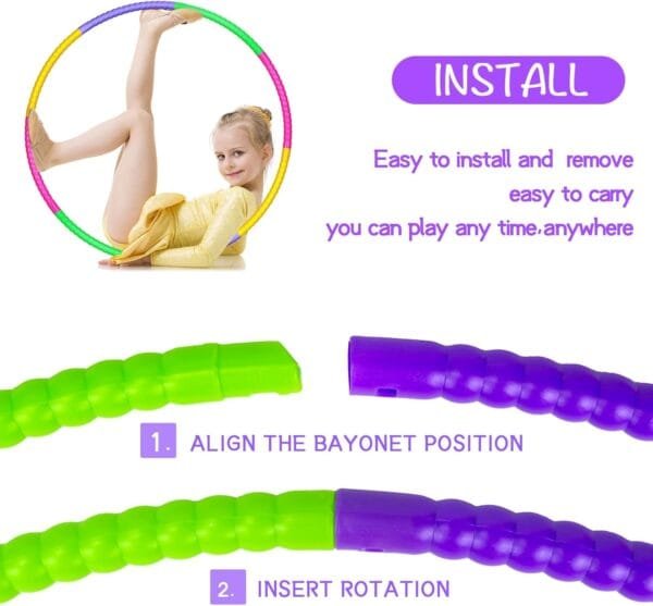 Kids Sport Hula Hoop Sport Series - Yoga Waist Exercise Slimming Sports Hoops for Children Body Building Massage Gymnastics Ring Fitness Equipment - Image 3