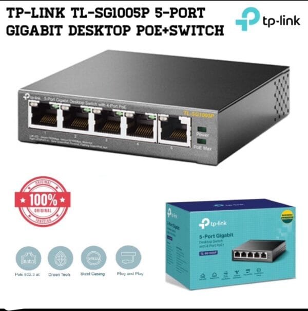 TP-Link LS105GP 5 Port Gigabit PoE Switch