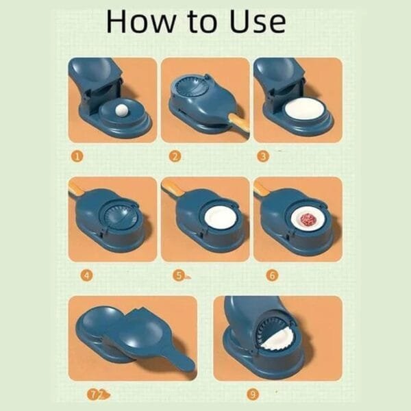 2-in-1 Dumpling Maker Machine - Kitchen Helper for Homemade Delights - Image 2