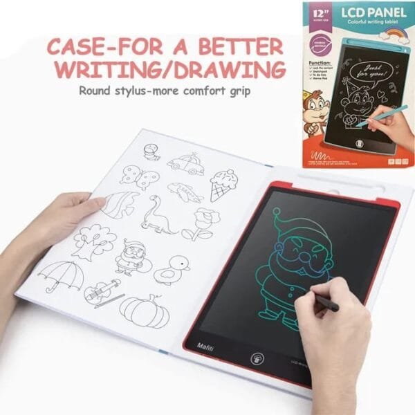 Kids Drawing Tablet 12 inch LCD Drawing Pad Drawing Tools Portable Reusable Erasable Ewriter, Office Writing Board, Office Blackboard, Digital Drawing Pad, Christmas Present Good Gift for Kids - Image 2