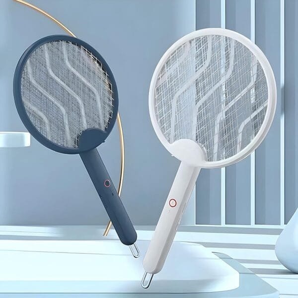 Mosquito Killer Racket Electric Bat with UV LED Light Lamp Mosquito Swatter Mosquitos Zapper Indoor & Outdoor USB Rechargeable Handheld Electric Fly Swatter - Image 4