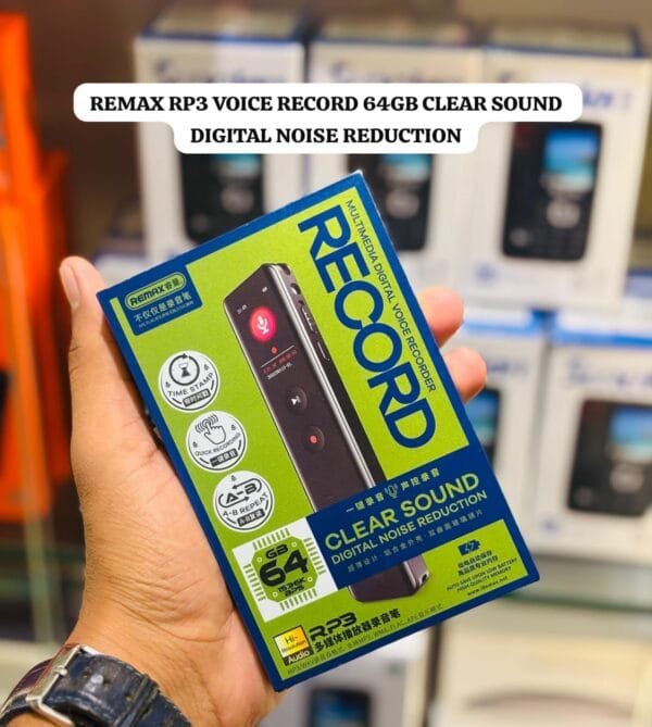 REMAX RP3 Voice Recorder 64GB Built-in Memory