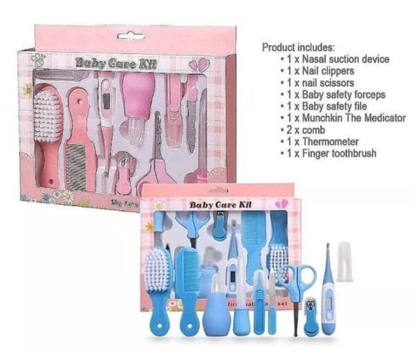 Trianu Baby Health and Grooming Kit - 10Pcs Baby Care Utensil Set for Newborn, Infant, Toddlers Boy and Girls with Nail Files, Nail Clippers,Nasal Aspirator,