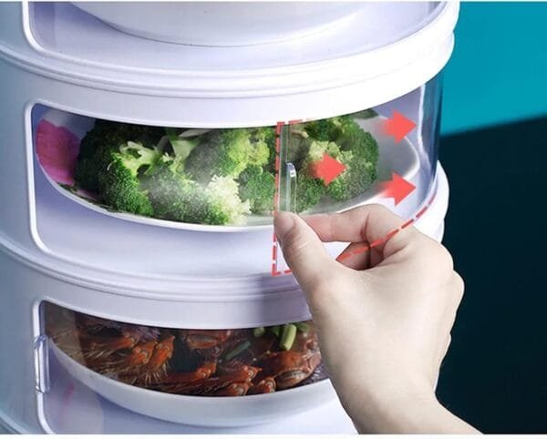 Kitchen Insulation Dish Cover Set Thick Durable Multi-Layer Meal Food Cover Can Be Superimposed to Save Space for Food Dustproof - Image 5