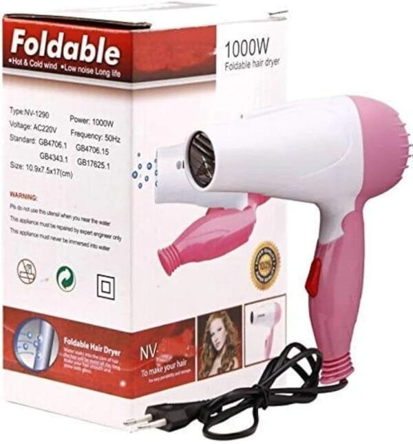 Professional Nova Foldable Hair Dryer , Compact and Powerful Nova 1000w