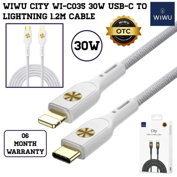 WIWU City WI-C035 30W C-iP 1.2m Cable