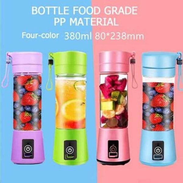 High Quality Portable Rechargeable USB Juicer Blender Ultimate Fruit Blender Juice Bottle Cup - Image 2